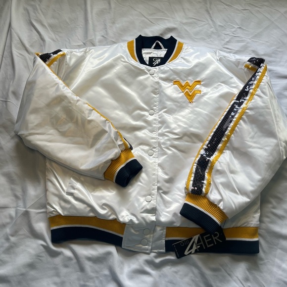 White and Yellow Varsity Jacket - Picture 3 of 11